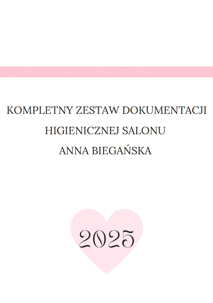 Dokumentacja higieniczna - strona 1
